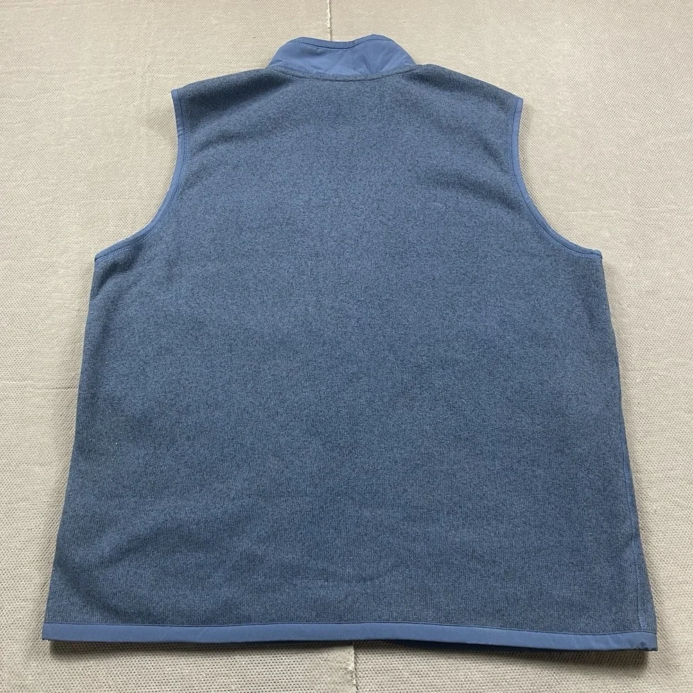 The North Face Gordon Lyons Vest Mens XL Blue Fleece Hiking Full Zip Pockets New